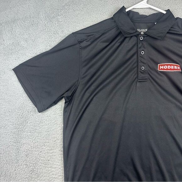 Modern Dealership Polo Shirt Mens Medium Black Polyester Automotive Work Wear‎ - Picture 4 of 14